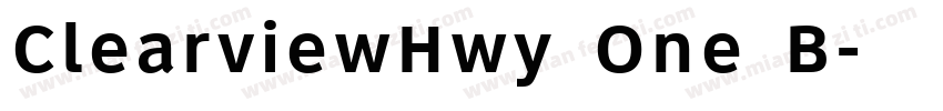 ClearviewHwy One B字体转换